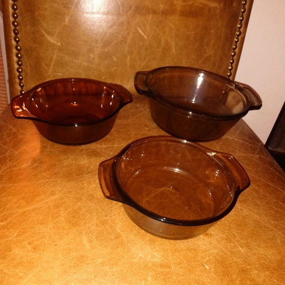 Fire King Other - Vintage Amber Color Serving Bowls
